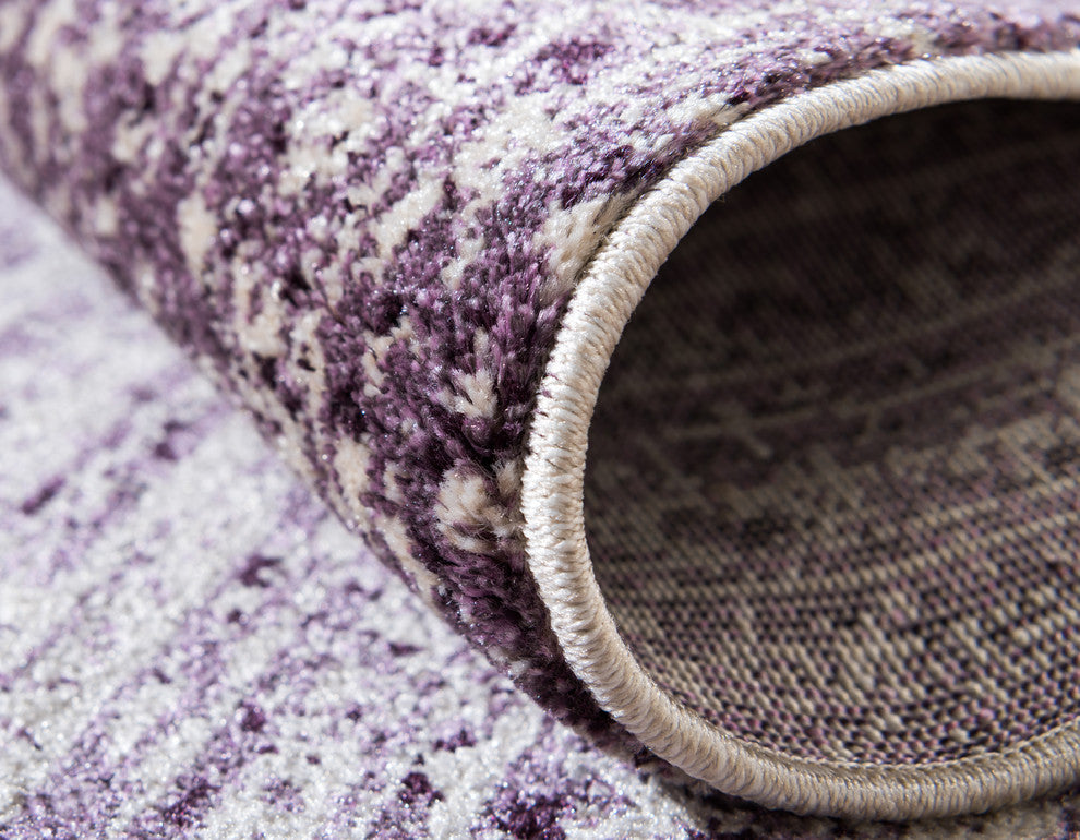 Unique Loom Purple Del Mar Jennifer 2' 2 x 6' 0 Runner Rug
