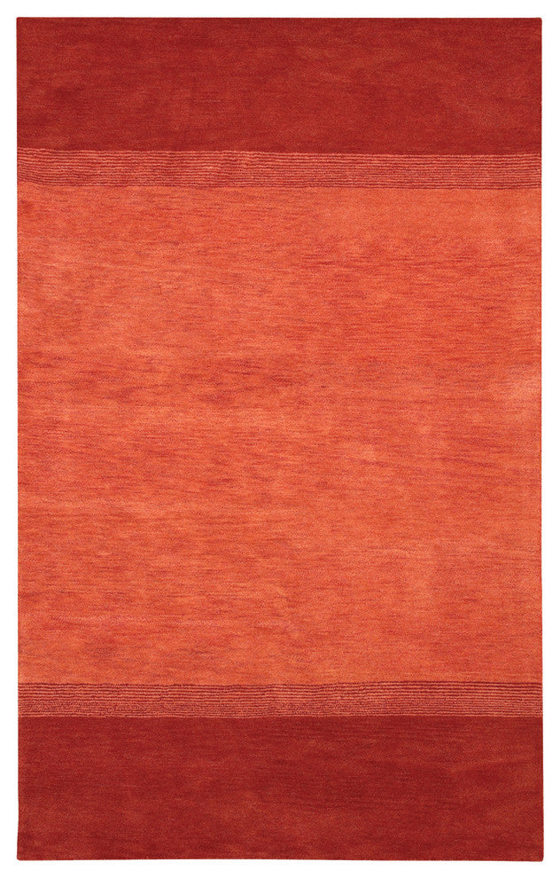 Metro Contemporary Area Rug, Red, 7'9" Round
