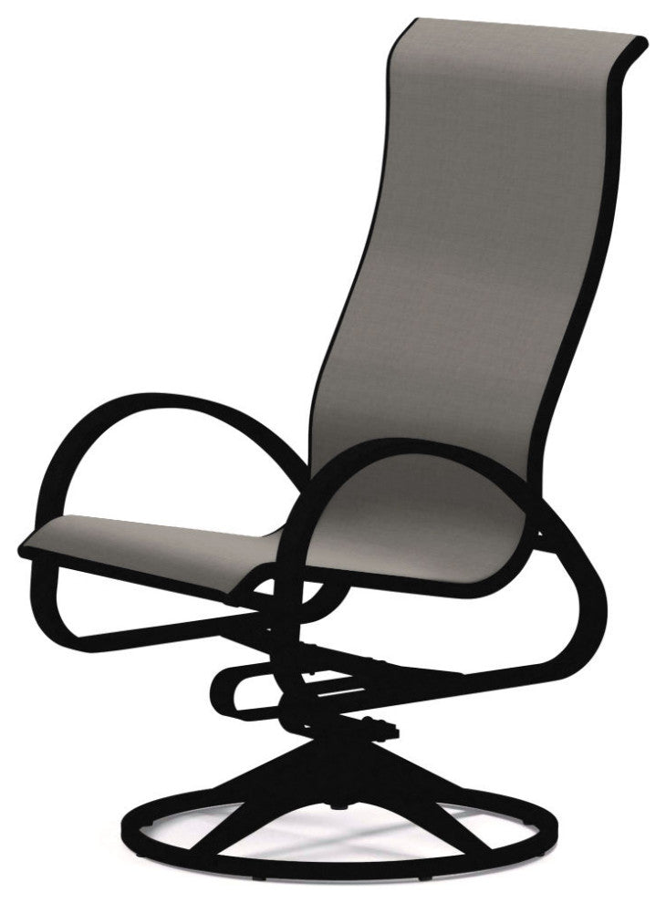 Aruba II Sling Supreme Height Swivel Rocker, Textured Black, Alloy