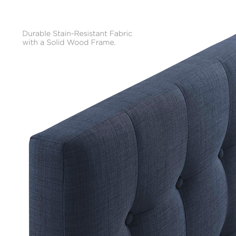 Emily Full Upholstered Headboard, Navy
