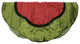 60" Green and Red Silk Embroidered and Velvet Scalloped Tree Skirt