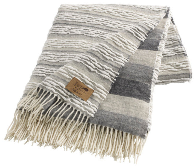 Strato Italian Blanket, Gray