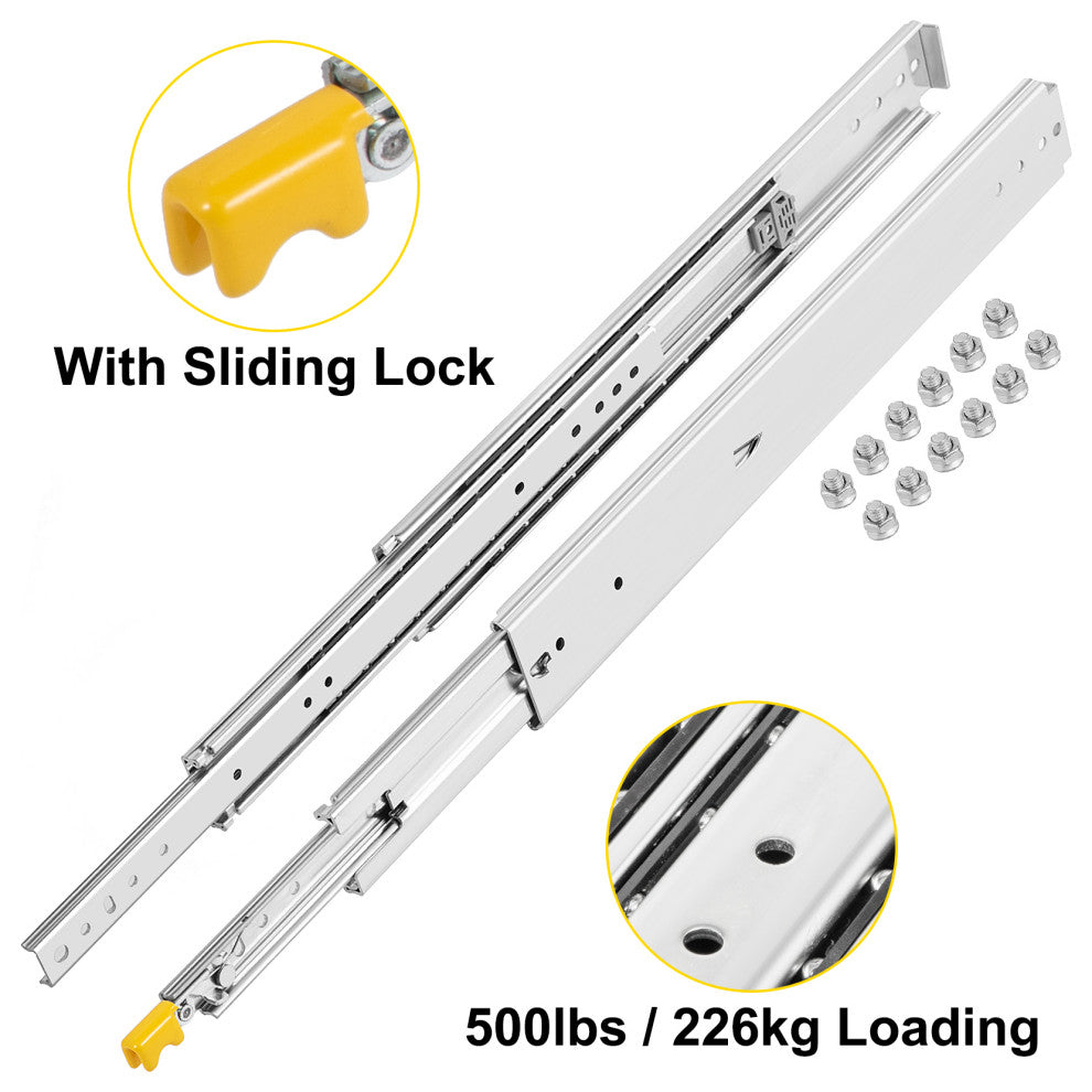 Full Extension Ball Bearing Drawer Slide 500lbs Loading, 40 Inch