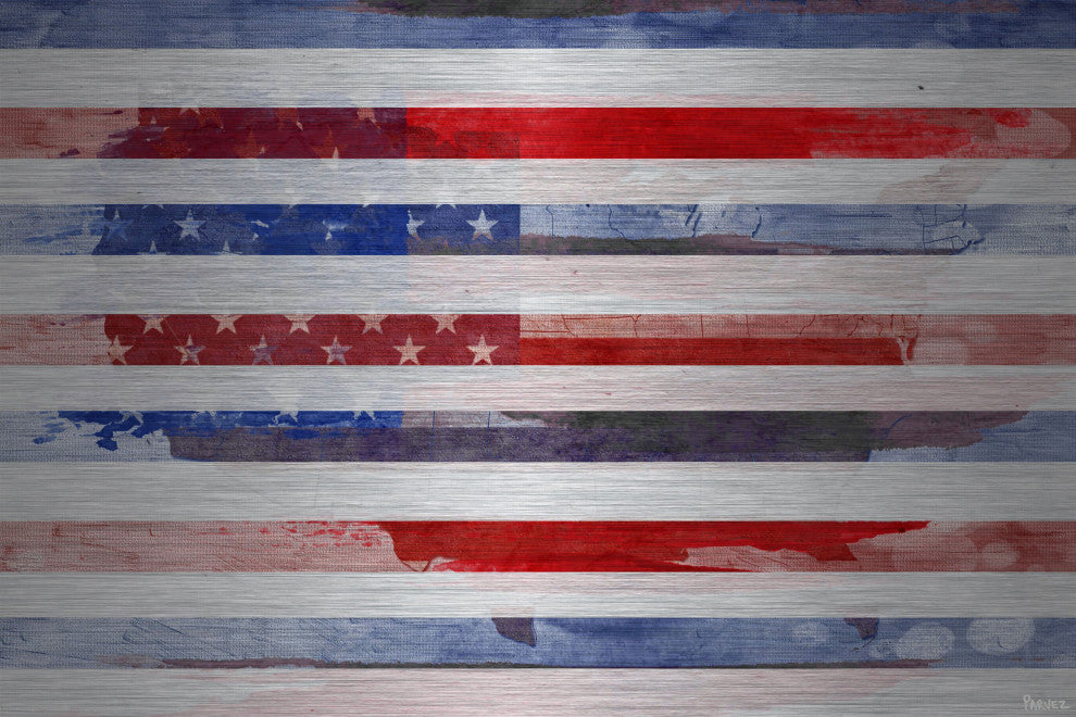 "Striped Glory" Print on Brushed Aluminum, 36"x24"