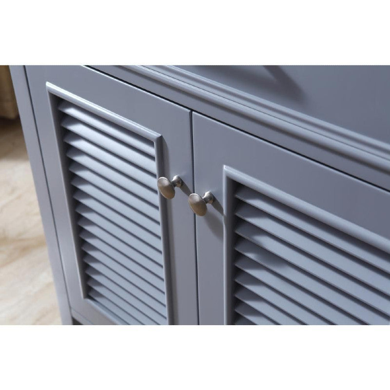 Ariel Kensington 73" Traditional Double Sink Vanity Set II, Gray