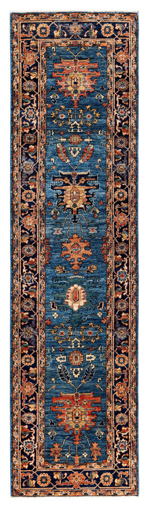 Serapi One-of-a-Kind Hand-Knotted Area Rug Light Blue, 2'8" x 9'10"
