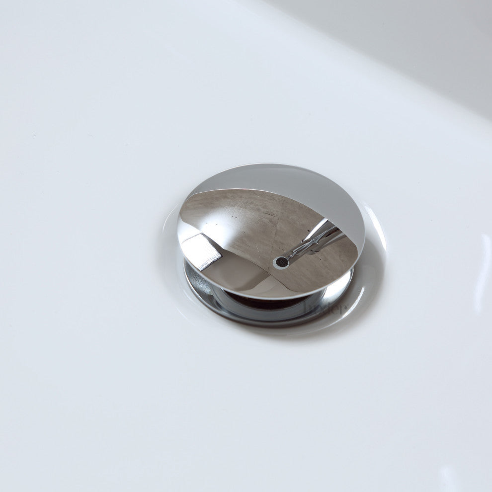 1-5/8" Push Pop-Up Drain Stopper No Overflow for Sink, Chrome