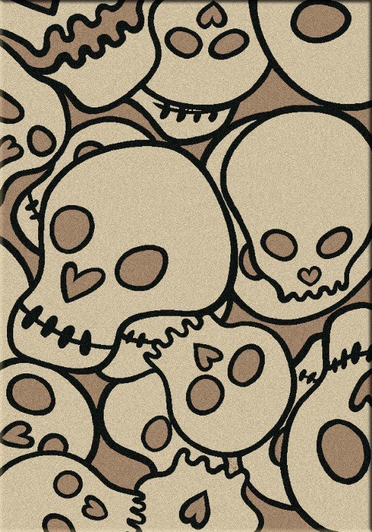 Head Banger Rug, Black, 5'x8', Rectangle