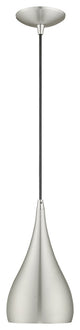 Livex Lighting Brushed Aluminum 1-Light Mini Pendant