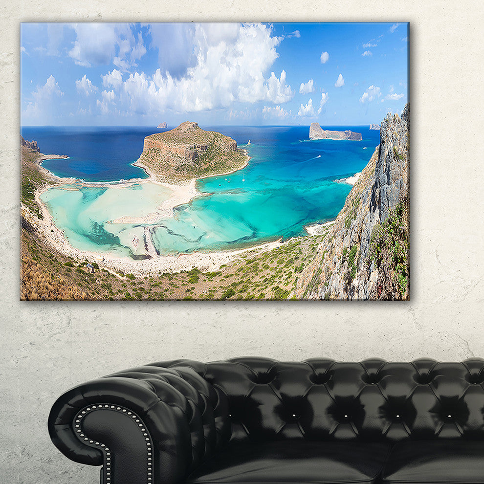 "Balos Beach At Crete Island Greece" Oversized Beach Wall Art, 1 Panel, 60"x28"