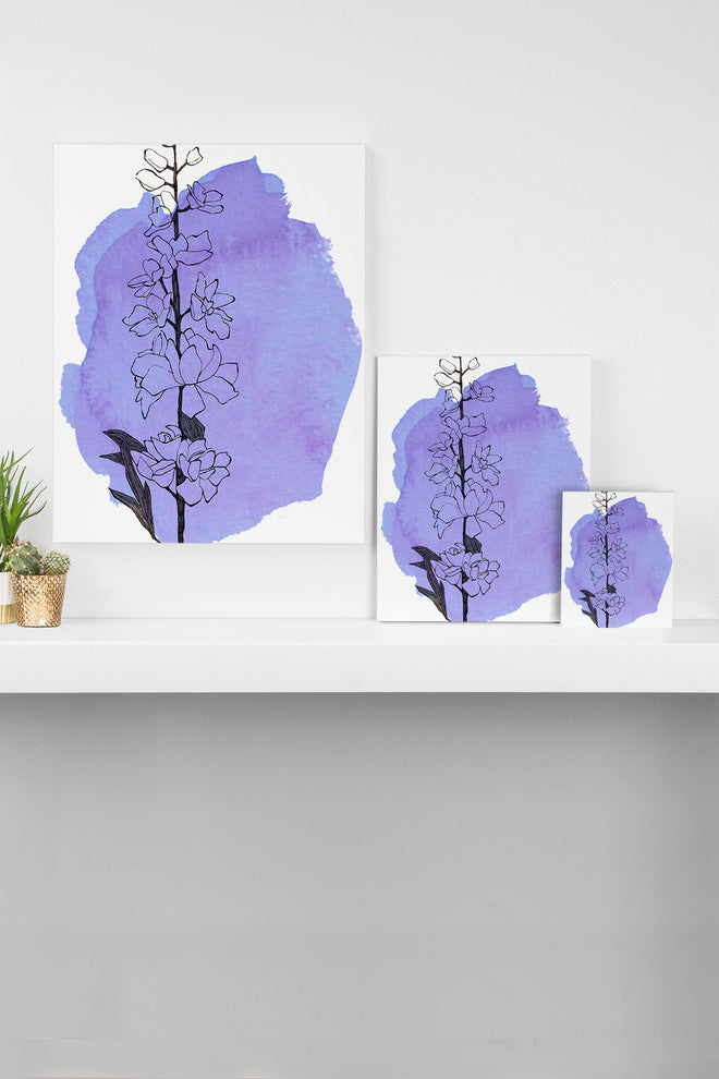 Deny Designs Morgan Kendall Delphinium Art Canvas
