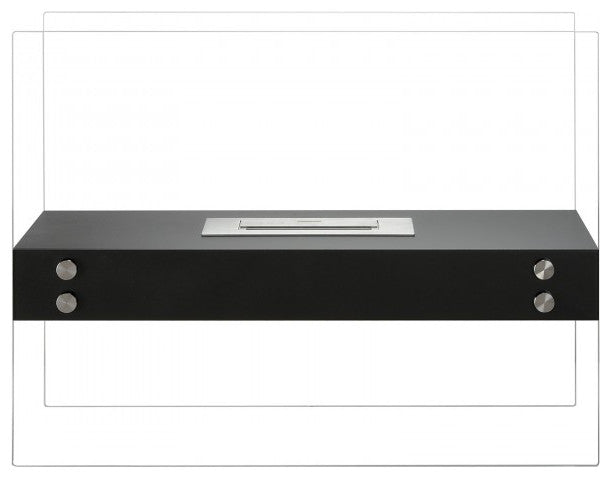 Double-Sided Ventless Bio Ethanol Fireplace - Vitrum H Black | Ignis