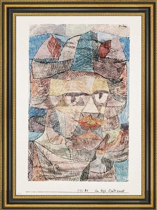 Paul Klee The Last of the Mercenaries - 16" x 24" Framed Premium Canvas Print