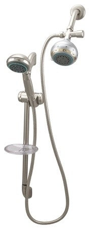 Kingston Brass Shower Combo, Brushed Nickel