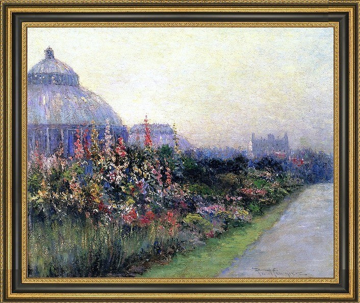 Paul Sawyier Botanical Gardens, Brooklyn Framed Premium Canvas Print, 20"x25"
