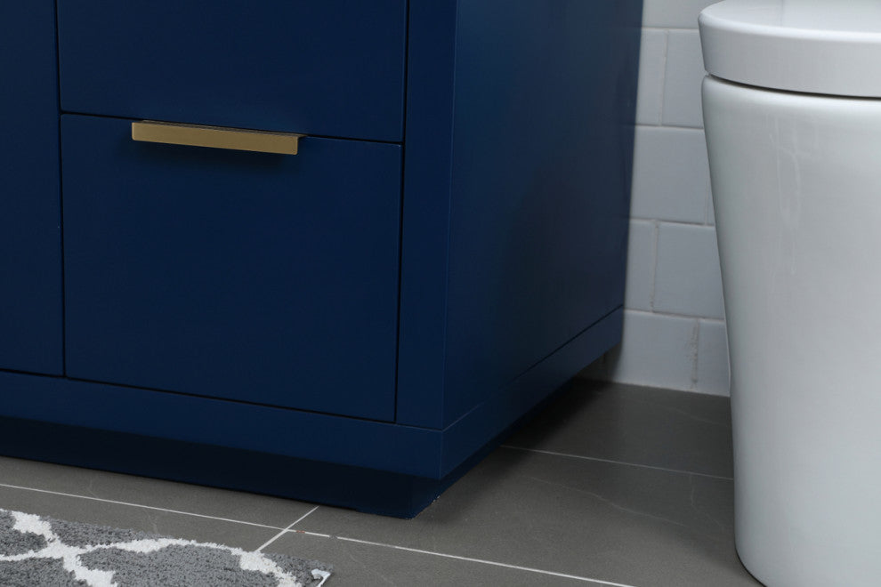 Bethany Single Bathroom Vanity, Blue, 54"