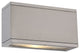 2-Light Outdoor Wall Sconce, Brushed Aluminum