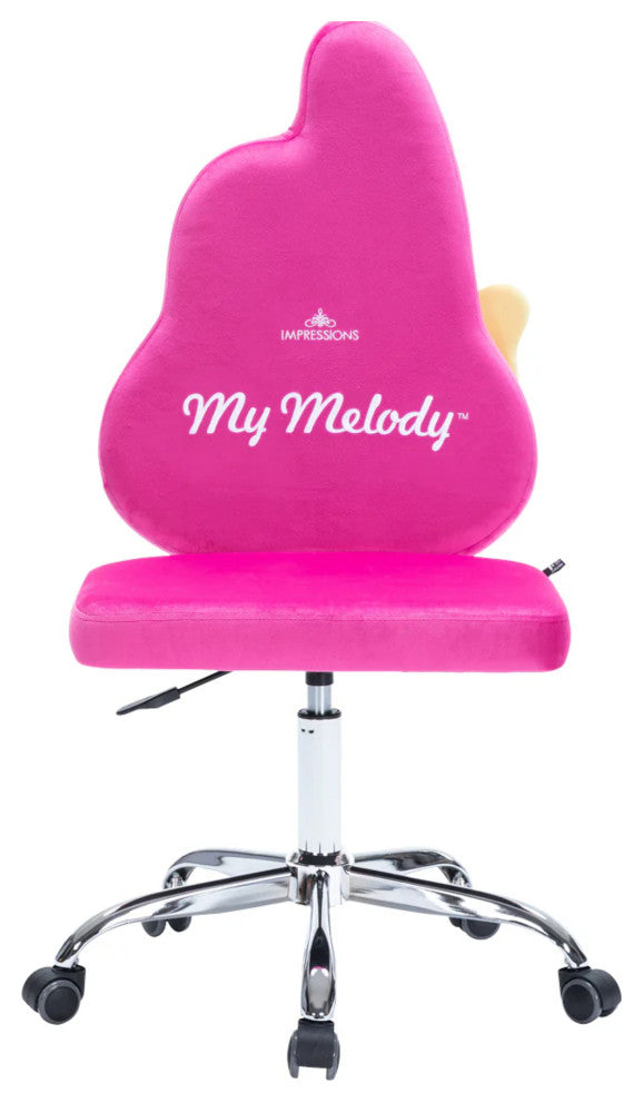 My Melody Swivel Vanity Chair with Adjustable Height, Magenta