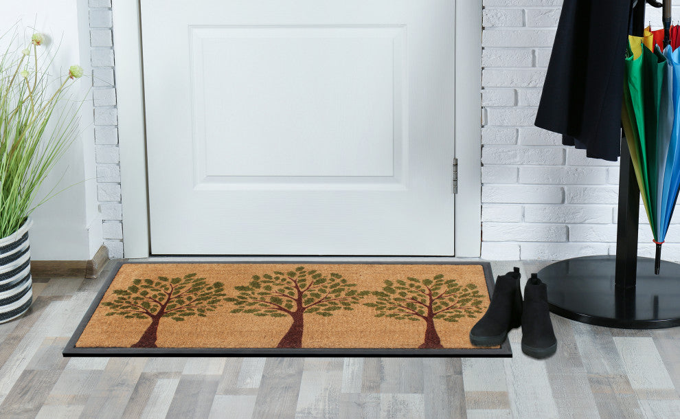 A1HC Rubber Coir Indoor Outdoor Welcome Patio All Weather Door Mat, 24"x48"