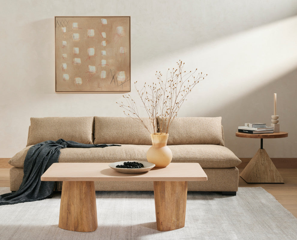 Grant Armless Sofa, 94", Heron Sand