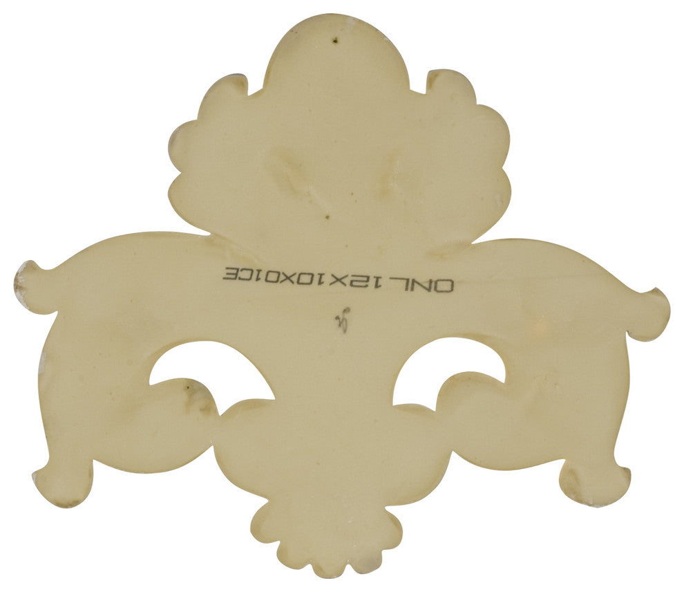 12 1/2"W x 10 5/8"H x 1 1/2"P Benson Center Flourish Onlay