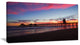 "Sea Bridge in California With Red Clouds" Seascape Wall Art, 32"x16"