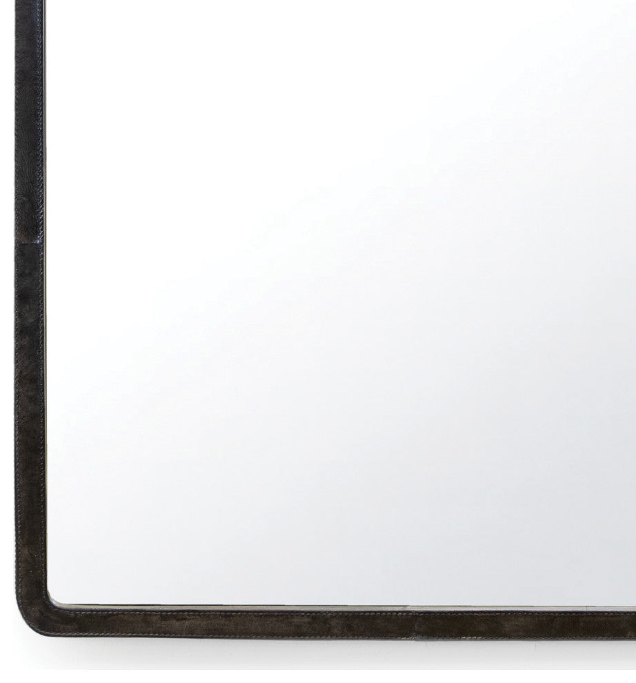 Regina Andrew Knox Leather Rectangle Mirror, Black