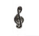 Treble Clef Cabinet Knob, Nickel
