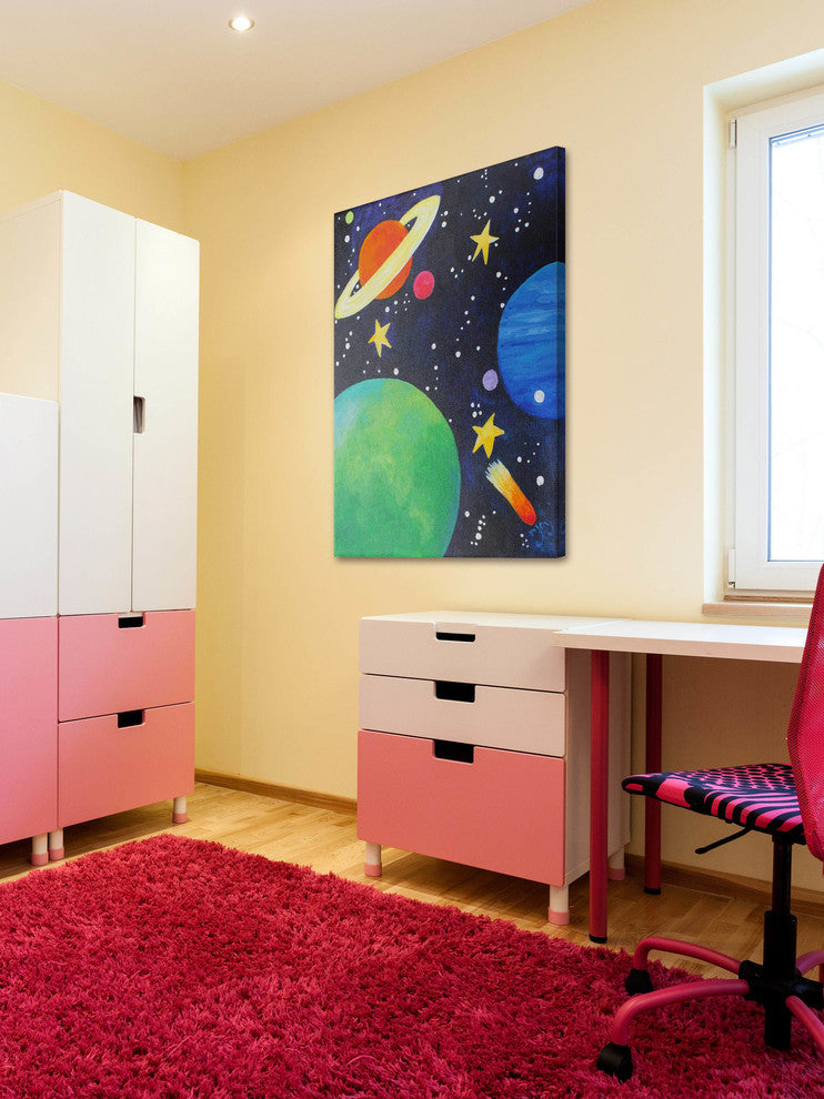 Marmont Hill, "Planet Colors" by Nicola Joyner Painting on Wrapped Canvas, 12x18