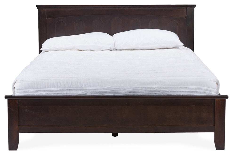 Spuma Cappuccino Wood Contemporary Full-Size Bed