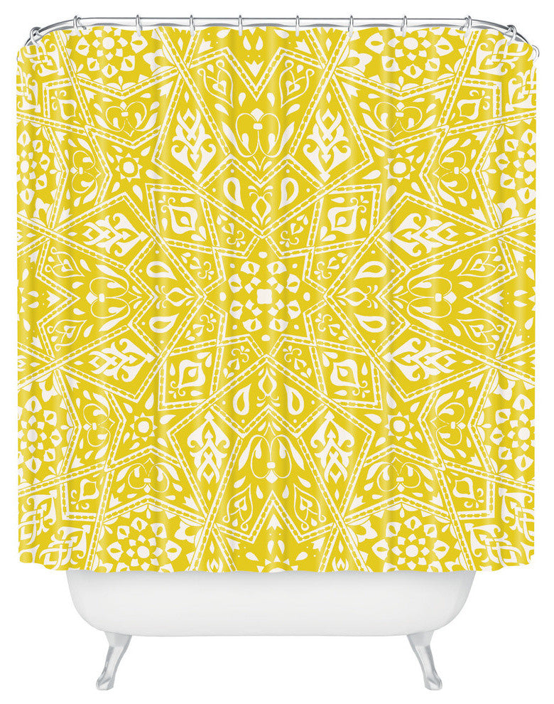 Deny Designs Aimee St Hill Amirah Yellow Shower Curtain