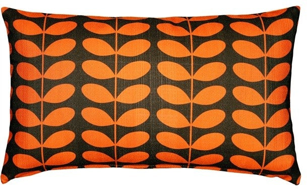 Pillow Decor - Mid-Century Modern Orange Throw Pillow 12x20