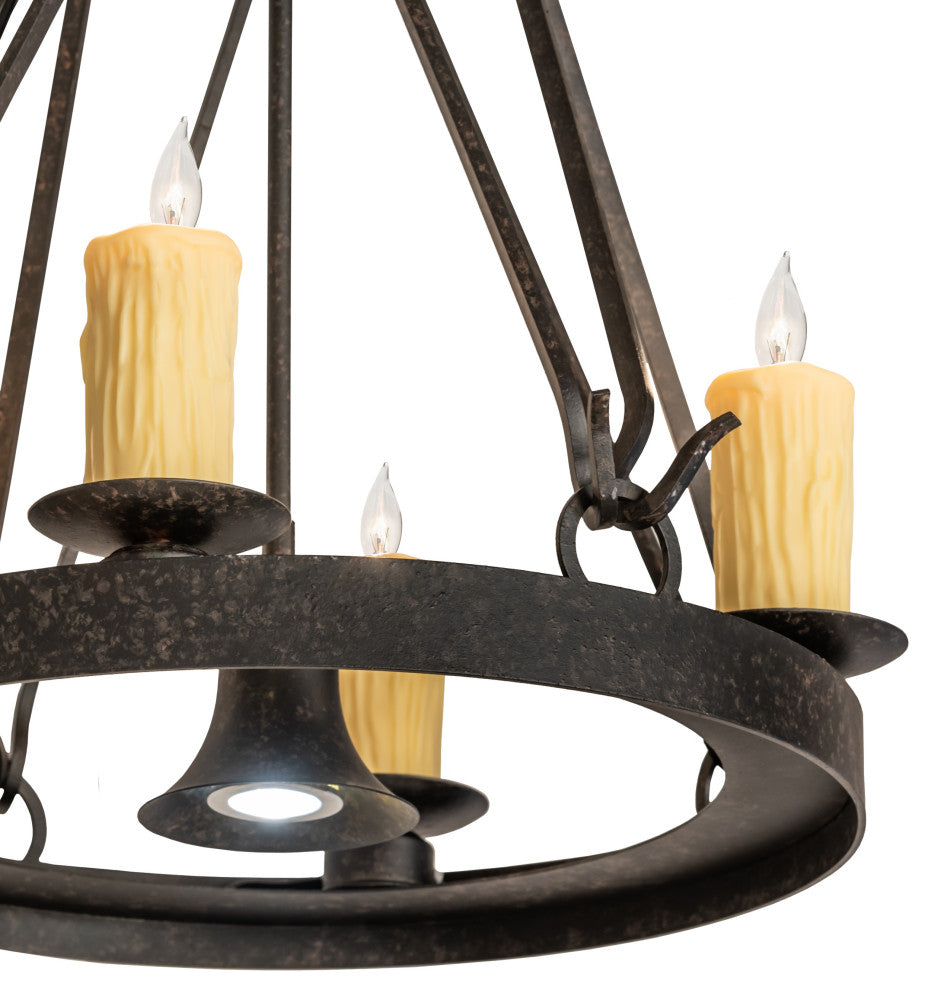 28 Wide Lakeshore 4 Light W/Downlight Chandelier