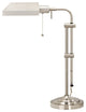 Pharmacy Table Lamp With Adjustable Pole, Brushed Steel