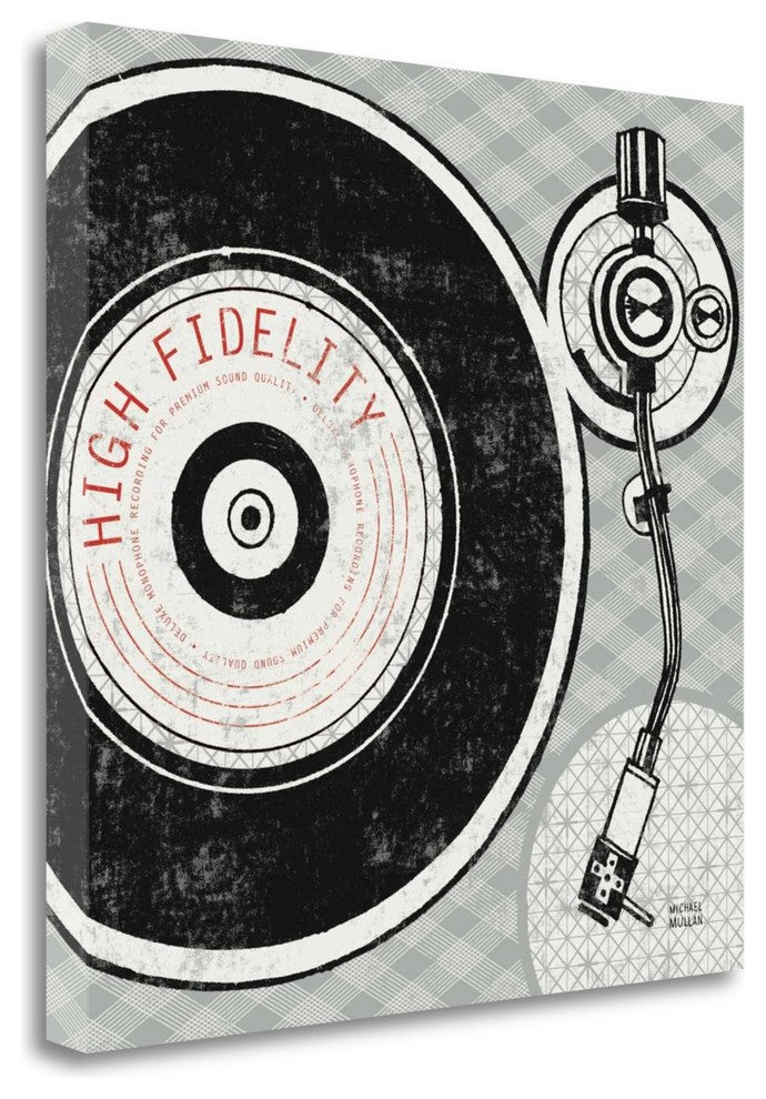 "Vintage Analog Record Player" By Michael Mullan, Giclee on Gallery Wrap Canvas