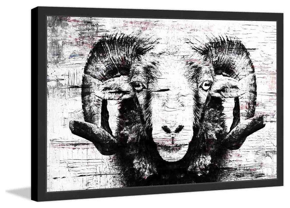 Parvez Taj "Staring Ram Eyes" Framed Painting Print, 45"x30"