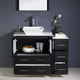 Torino 42" Espresso Modern Bathroom Vanity With Side Cabinet, FFT9162CH