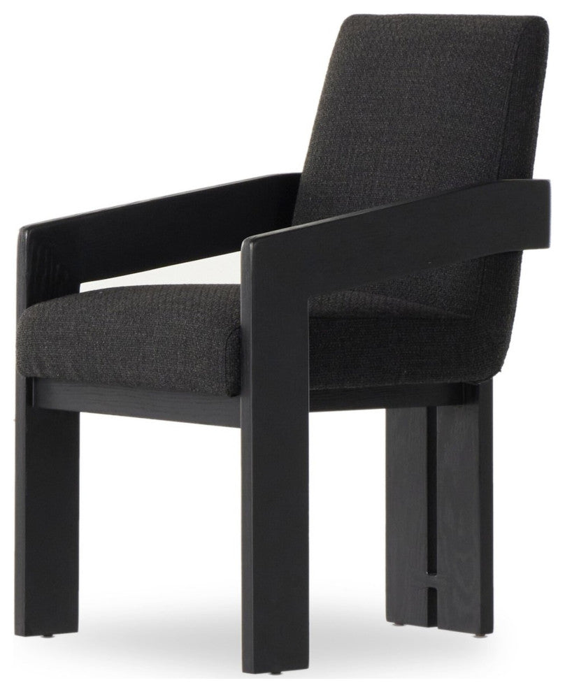 Roxy Dining Armchair Gibson Black, Brushed Ebony Oak