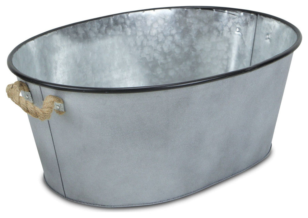 Galvanized Metal Oval Bucket