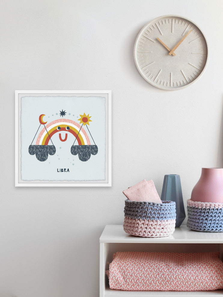 "Libra" Framed Painting Print, 18x18