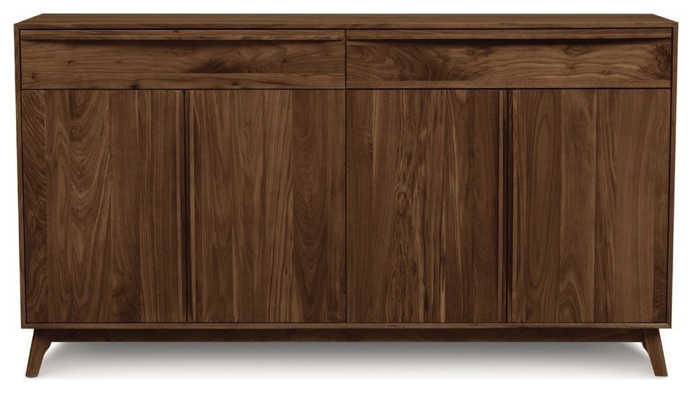 Copeland Catalina 2 Drawers Over 4 Door Buffet, Natural Walnut