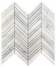 Interlocking Polished Tile, Arabescato Carrara Chevron, 50 Sq. ft., 12"x12"