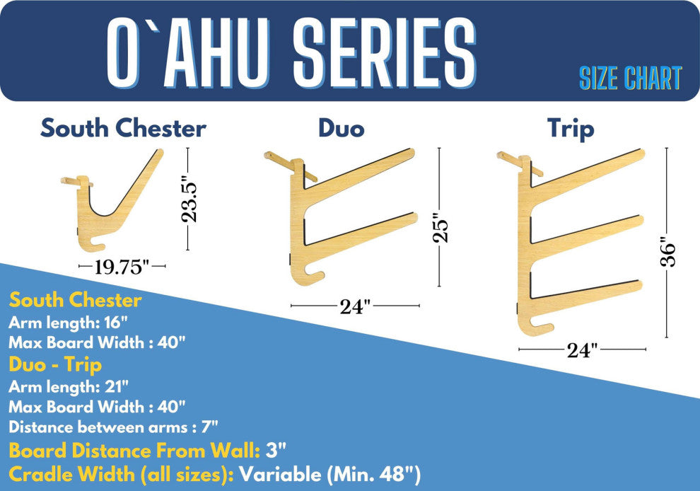 The O'ahu Paddleboard SUP Rack, Bamboo, Duo