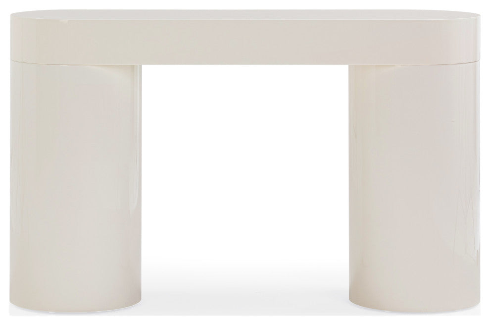 Mira High Gloss Console Table, Cream