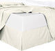 Cotton Split Corners Stripe 14" Drop Bed Skirt, Ivory, Queen