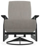 St. Catherine Deep Seat Outdoor Swivel Rocker, Cast Silver/Graphite