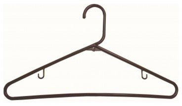 Plastic Tubular Hanger, Brown Finish, Box of 72