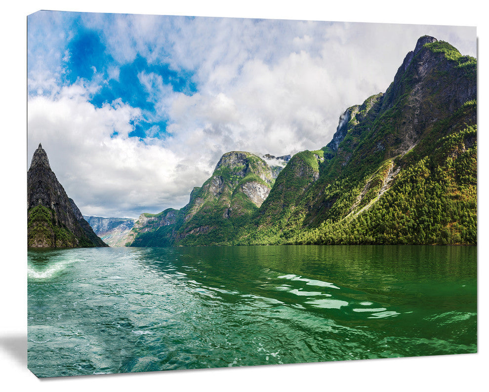 Green Lake Sognefjord Norway, Landscape Canvas Art Print, 40"x30"
