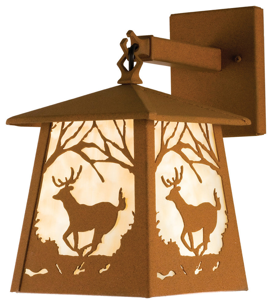 7 5"W Deer At Dawn Hanging Wall Sconce