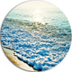 Bright Blue Tranquil Seashore, Beach Disc Metal Wall Art, 11"
